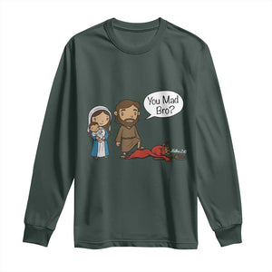 Funny Christian Long Sleeve Shirt You Mad Bro Matthew 2:16 TS14 Dark Forest Green Print Your Wear