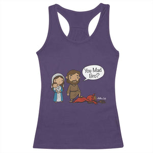 Funny Christian Racerback Tank Top You Mad Bro Matthew 2:16 TS14 Purple Print Your Wear