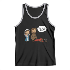 Funny Christian Tank Top You Mad Bro Matthew 2:16 TS14 Black Athletic Heather Print Your Wear