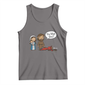 Funny Christian Tank Top You Mad Bro Matthew 2:16 TS14 Deep Heather Print Your Wear