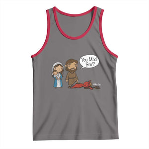 Funny Christian Tank Top You Mad Bro Matthew 2:16 TS14 Deep Heather Red Print Your Wear