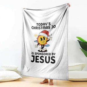 Funny Jesus Christian Christmas Throw Blanket Today Is Good Mood Is Sponsored By Jesus TS14 Print Your Wear