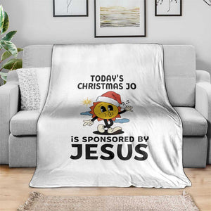 Funny Jesus Christian Christmas Throw Blanket Today Is Good Mood Is Sponsored By Jesus TS14 Print Your Wear