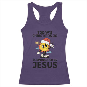 Funny Jesus Christian Christmas Racerback Tank Top Today Is Good Mood Is Sponsored By Jesus TS14 Purple Print Your Wear