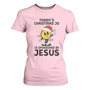 Funny Jesus Christian Christmas T Shirt For Women Today Is Good Mood Is Sponsored By Jesus TS14 Light Pink Print Your Wear