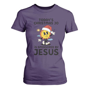 Funny Jesus Christian Christmas T Shirt For Women Today Is Good Mood Is Sponsored By Jesus TS14 Purple Print Your Wear