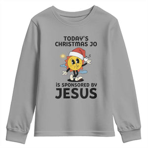 Funny Jesus Christian Christmas Youth Sweatshirt Today Is Good Mood Is Sponsored By Jesus TS14 Sport Gray Print Your Wear