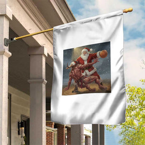 Funny Santa Basketball Garden Flag Satan Christmas Meme TS14 Print Your Wear