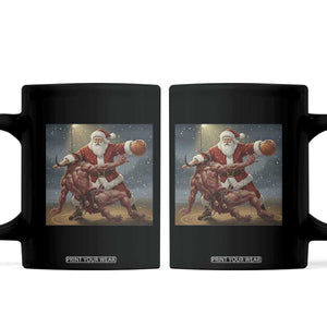 Funny Santa Basketball Coffee Mug Satan Christmas Meme TS14 Black Print Your Wear