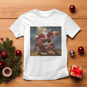 Funny Santa Basketball T Shirt Satan Christmas Meme TS14 White Print Your Wear