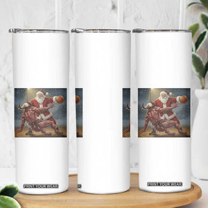Funny Santa Basketball Skinny Tumbler Satan Christmas Meme TS14 Print Your Wear