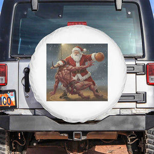 Funny Santa Basketball Spare Tire Cover Satan Christmas Meme TS14 No hole Black Print Your Wear