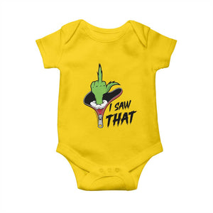 I Saw That Baby Onesie Funny Elf Hand Christmas TS14 Daisy Print Your Wear