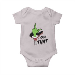 I Saw That Baby Onesie Funny Elf Hand Christmas TS14 Ice Gray Print Your Wear