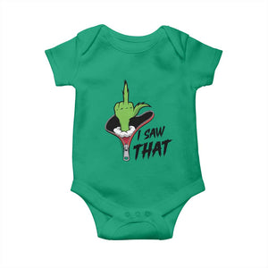 I Saw That Baby Onesie Funny Elf Hand Christmas TS14 Irish Green Print Your Wear