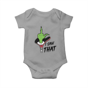 I Saw That Baby Onesie Funny Elf Hand Christmas TS14 Sport Gray Print Your Wear