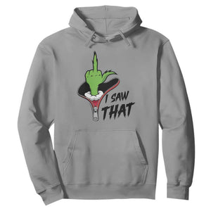 I Saw That Hoodie Funny Elf Hand Christmas TS14 Sport Gray Print Your Wear