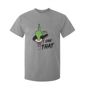 I Saw That T Shirt For Kid Funny Elf Hand Christmas TS14 Sport Gray Print Your Wear