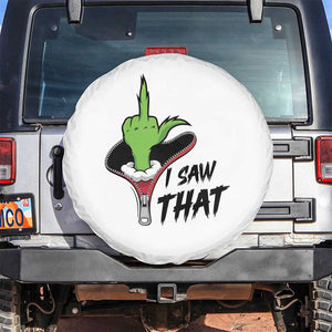 I Saw That Spare Tire Cover Funny Elf Hand Christmas TS14 No hole White Print Your Wear