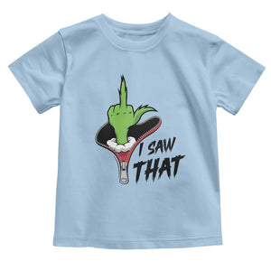I Saw That Toddler T Shirt Funny Elf Hand Christmas TS14 Light Blue Print Your Wear