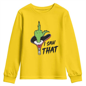 I Saw That Youth Sweatshirt Funny Elf Hand Christmas TS14 Daisy Print Your Wear