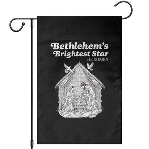 Nativity Scene Garden Flag Brightest Star of Bethlehem He Is Born Christian Christmas TS14 Black Print Your Wear