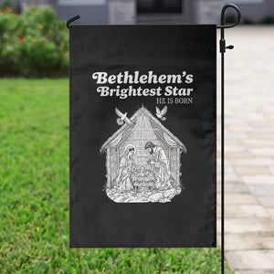 Nativity Scene Garden Flag Brightest Star of Bethlehem He Is Born Christian Christmas TS14 Print Your Wear