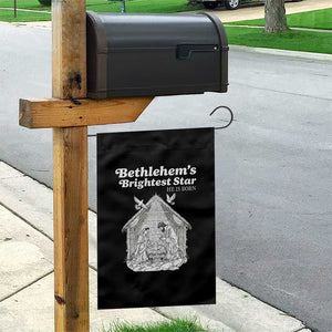 Nativity Scene Garden Flag Brightest Star of Bethlehem He Is Born Christian Christmas TS14 Print Your Wear