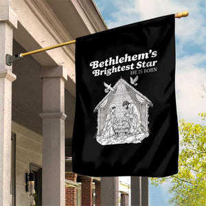 Nativity Scene Garden Flag Brightest Star of Bethlehem He Is Born Christian Christmas TS14 Print Your Wear
