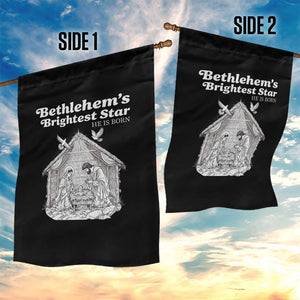 Nativity Scene Garden Flag Brightest Star of Bethlehem He Is Born Christian Christmas TS14 Print Your Wear