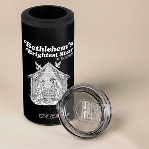 Nativity Scene 4 in 1 Can Cooler Tumbler Brightest Star of Bethlehem He Is Born Christian Christmas TS14 Print Your Wear