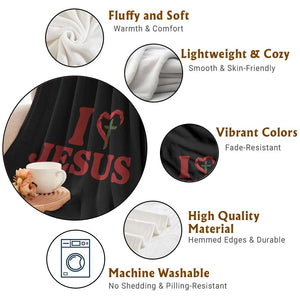 Jesus Christian Throw Blanket Religious Faith Inspirational Bible Verse TS14 Print Your Wear