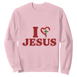 Jesus Christian Sweatshirt Religious Faith Inspirational Bible Verse TS14 Light Pink Print Your Wear