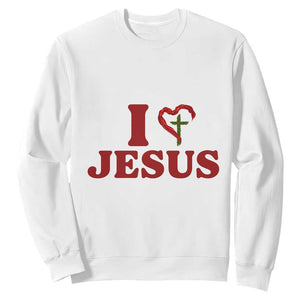 Jesus Christian Sweatshirt Religious Faith Inspirational Bible Verse TS14 White Print Your Wear