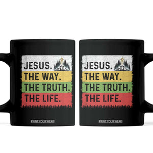 Jesus Christian Coffee Mug The Way The Truth The Life Nativity Scene TS14 Black Print Your Wear