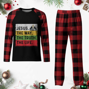 Jesus Christian Plaid Pajama Set The Way The Truth The Life Nativity Scene TS14 Buffalo Plaid Print Your Wear