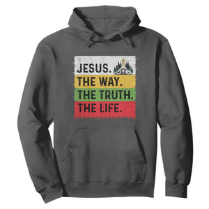 Jesus Christian Hoodie The Way The Truth The Life Nativity Scene TS14 Dark Heather Print Your Wear