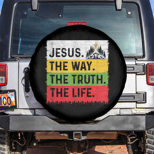 Jesus Christian Spare Tire Cover The Way The Truth The Life Nativity Scene TS14 No hole Black Print Your Wear
