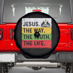 Jesus Christian Spare Tire Cover The Way The Truth The Life Nativity Scene TS14 Black Print Your Wear