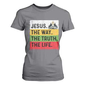 Jesus Christian T Shirt For Women The Way The Truth The Life Nativity Scene TS14 Charcoal Print Your Wear