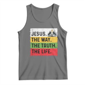 Jesus Christian Tank Top The Way The Truth The Life Nativity Scene TS14 Black Heather Print Your Wear