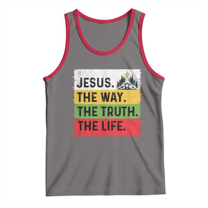Jesus Christian Tank Top The Way The Truth The Life Nativity Scene TS14 Deep Heather Red Print Your Wear
