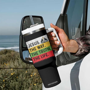 Jesus Christian Tumbler With Handle The Way The Truth The Life Nativity Scene TS14 Print Your Wear