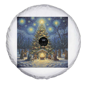 Nativity Scene Spare Tire Cover Christmas Starry Night Christian Jesus Baby Jesus Holiday TS14 Print Your Wear