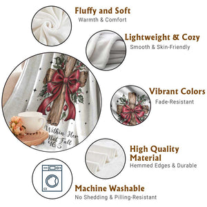 Jesus Christian Throw Blanket Cross Bible Verse Inspirational Christmas TS14 Print Your Wear