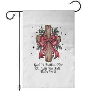 Jesus Christian Garden Flag Cross Bible Verse Inspirational Christmas TS14 White Print Your Wear