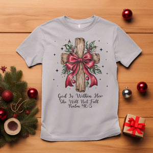 Jesus Christian T Shirt Cross Bible Verse Inspirational Christmas TS14 Ice Gray Print Your Wear