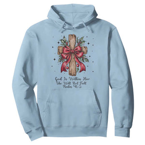 Jesus Christian Hoodie Cross Bible Verse Inspirational Christmas TS14 Light Blue Print Your Wear