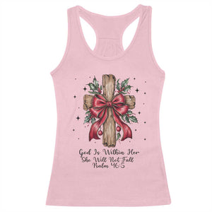 Jesus Christian Racerback Tank Top Cross Bible Verse Inspirational Christmas TS14 Light Pink Print Your Wear