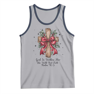 Jesus Christian Tank Top Cross Bible Verse Inspirational Christmas TS14 Athletic Heather Navy Print Your Wear